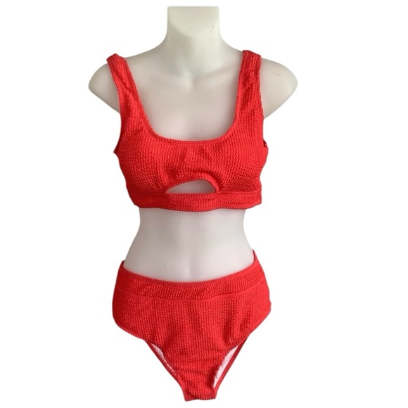 CRINKLE CUT OUT BIKINI SET NWOT - Picture 1 of 6